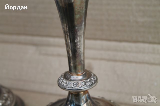 Масивни посребрени свещници ''Ianthe'', снимка 12 - Антикварни и старинни предмети - 45584357