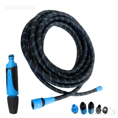 Градински Маркуч за вода, Регулируем пистолет, 10 метра 