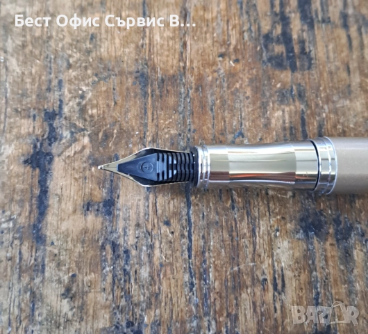 писалка Пеликан Pelikan бежова и сребрист метал в кутия, снимка 7 - Ученически пособия, канцеларски материали - 52217471