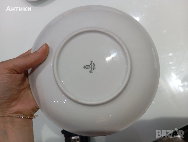 Порцеланова стара чиния , снимка 5 - Чинии - 52642581