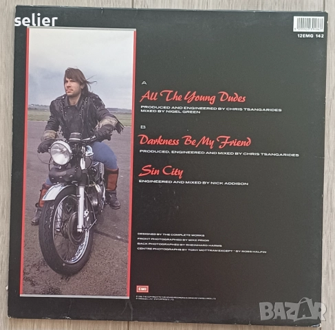 Bruce Dickinson ‎– All The Young Dudes Maxi Single 12 Издание 🇬🇧 UK 1990г-GATEFOLD Стил:ROCK , HEA, снимка 3 - Грамофонни плочи - 52367026