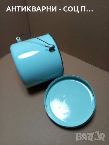 Соц Стара Емайлирана Съдинка Съд За Мляко 4лт. , снимка 4 - Антикварни и старинни предмети - 51913652