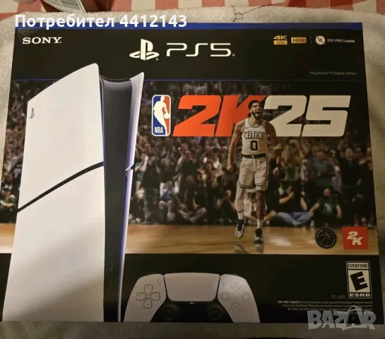 Чисто нова цифрова тънка цифрова конзола Sony PlayStation 5 NBA 2K25 Bundle, снимка 2 - PlayStation конзоли - 49454968