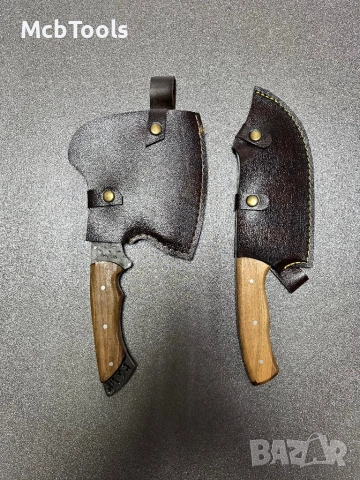 Сатър ловджийски с кожен калъф, снимка 3 - Ножове - 51997693