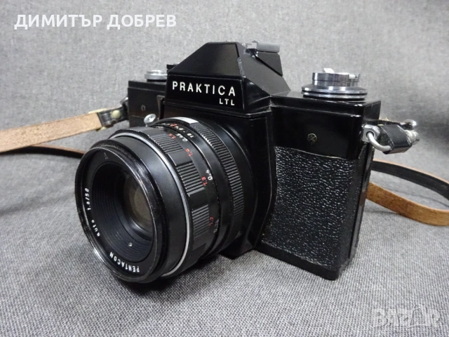 СТАР РЕТРО СОЦ ГДР DDR SLR ФОТОАПАРАТ PRAKTICA LTL + ОБЕКТИВ PENTACON 1.8/50 M42, снимка 3 - Фотоапарати - 53942732