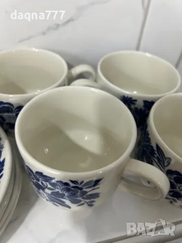 Реколта от 1970 г. на Broadhurst „Garland“ дуо от чаша, чинийка за чай / Broadhurst Ironstone / син , снимка 3 - Сервизи - 49689967