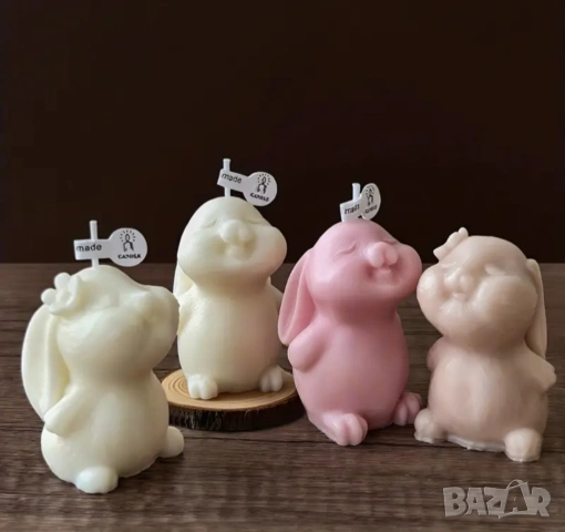 Молд зайче с цвете (4), снимка 4 - Форми - 53088876