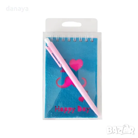 5896 Тефтерче с химикалка и филцова корица, снимка 5 - Ученически пособия, канцеларски материали - 50150502