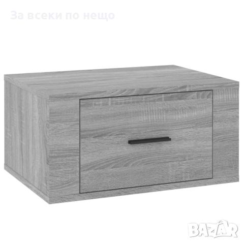 Нощно шкафче за стенен монтаж, сив сонома, 50x36x25 см