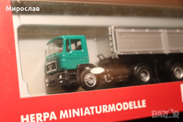 HERPA H0 1/87 MAN САМОСВАЛ ГОНДОЛА КАМИОН МОДЕЛ, снимка 3 - Колекции - 52335227