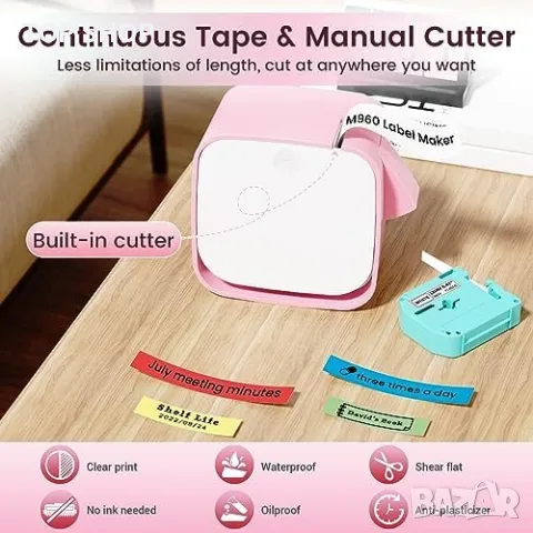 Нов Преносим термичен принтер за етикети Машина за етикетиране без мастило, снимка 6 - Други стоки за дома - 49956856