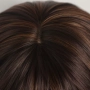 70 см чуплива тъмно кафява перука с кичури и дълъг бретон, снимка 4