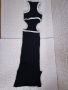 Дамска дълга рокля рипс по тялото с цепка, снимка 8