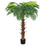 vidaXL Изкуствена сагова палма със саксия, 160 см, зелена(SKU:336308
