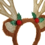 Коледна диадема с кафяви еленски рога, имел и плодчета 13 см_1255076, снимка 2