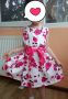 Нова рокля с розови цветя и колначе , снимка 2