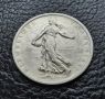 Стара сребърна монета 1 франк 1916 г. Франция- перфектна!, снимка 2