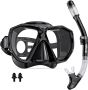 HiiPeak Комплект за гмуркане с маска и шнорхел за възрастни, против замъгляване, закалено стъкло, снимка 1 - Водни спортове - 45639196