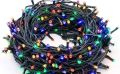Цветни коледни лампички с черен кабел / 100led светлини - 5 метра, снимка 4