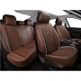 Тапицерия за кола, 5бр./части, еко кожа, Кафяво, снимка 2
