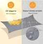 ПРОМОЦИЯ Водоустойчива тента с 95% UV защита, размер 4х4м - цвят крем / сиво, снимка 5