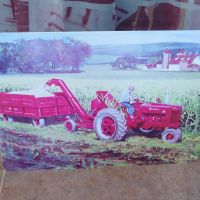 Метална табела кола трактор ремарке прибиране реколта нива, снимка 1 - Декорация за дома - 45083438