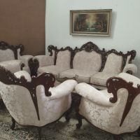 Италианска барокова гарнитура, снимка 5 - Дивани и мека мебел - 45373658