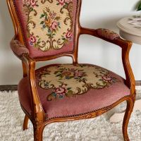 Ретро френско кресло, снимка 2 - Дивани и мека мебел - 45523621