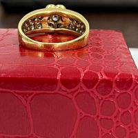 Златен пръстен от жълто злато и брилянти, снимка 5 - Пръстени - 45841272