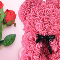 Мече от рози, снимка 3 - Подаръци за жени - 45073652