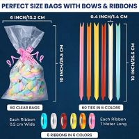 Нови Празнични Опаковъчни Торбички с Панделки - 60 Броя за сладки, снимка 2 - Други - 45197845