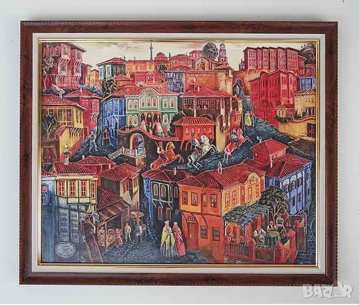 Цанко Лавренов "Старият Пловдив", картина, снимка 1