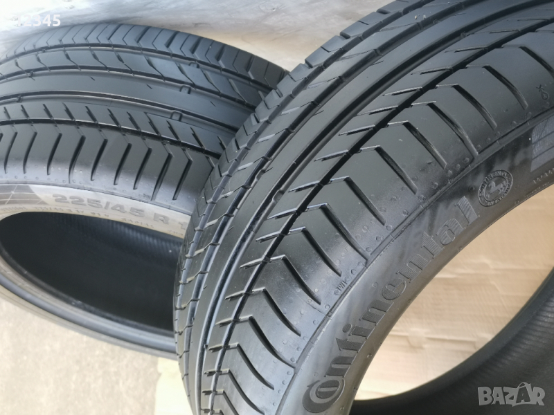 225/45R17 continental dot2022 7,8mm грайфер-№786, снимка 1