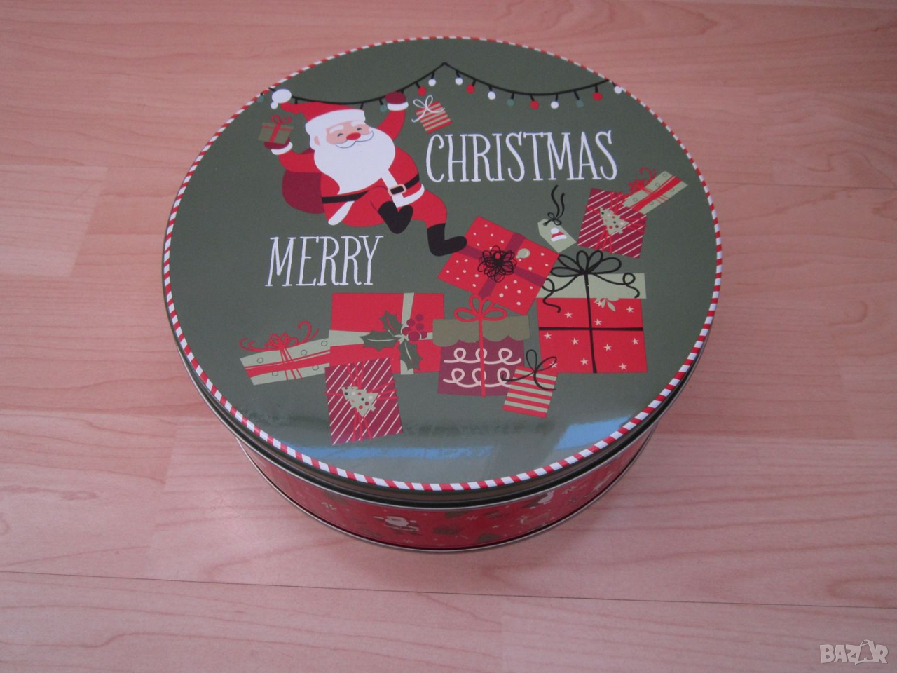 Кутия за сладки, с коледни мотиви - нова, снимка 1