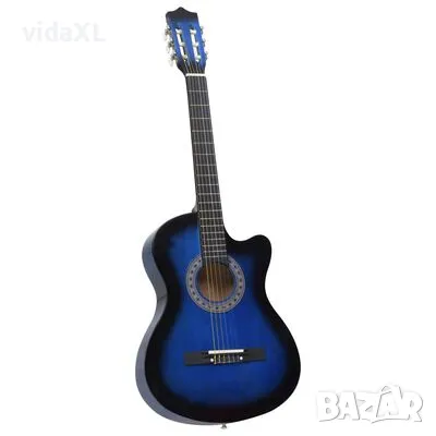 vidaXL Уестърн класическа cutaway китара с 6 струни, син нюанс, 38"(SKU:70134, снимка 1