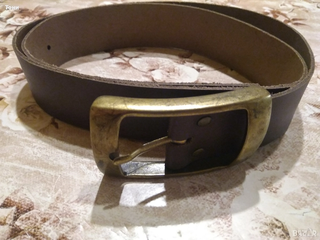 Нов Мъжки Колан Изцяло от Естествена Кожа 115см., снимка 1