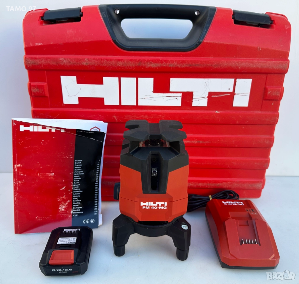 Hilti PM 40-MG - Мултилинеен лазер със зелен лъч като нов!, снимка 1