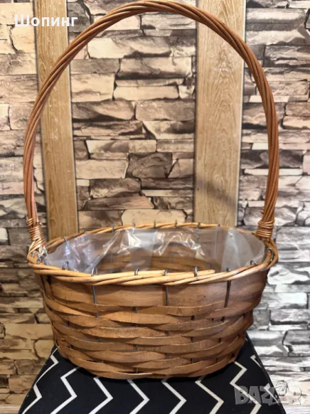 Нови плетени кошници с метал, снимка 1