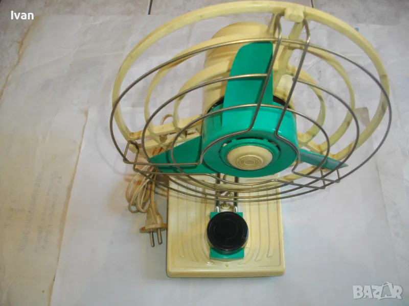 Руски СССР от Соца Електрически настолен ВЕНТИЛАТОР "Сатурн-2" Отлично състояние Ретро Винтидж, снимка 1