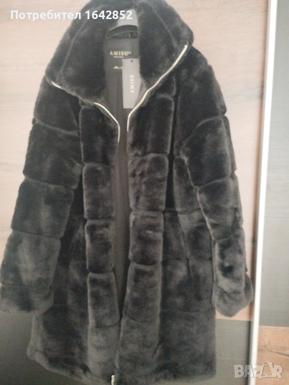 Палто с еко косъм , снимка 1