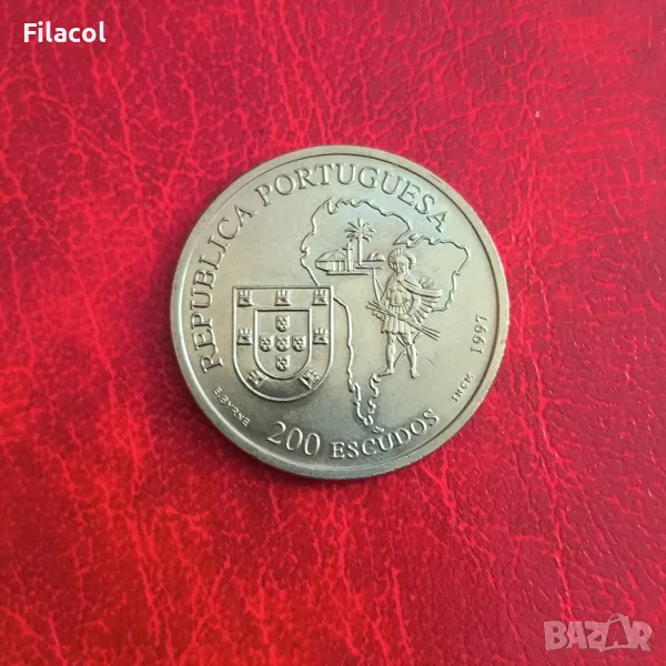 Португалия 200 ескудо 1997 Хосе де Анхиета, снимка 1