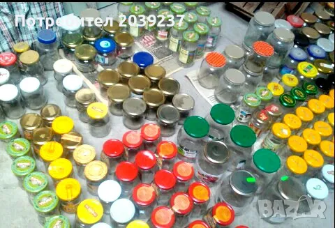 Над 120 броя Буркани Омния с капачки 800мл + други на винт +/- 400бр., снимка 1
