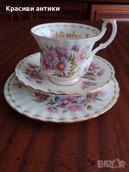 Royal Albert, Flowers of the month, колекционерски сет от фин костен порцелан , снимка 1