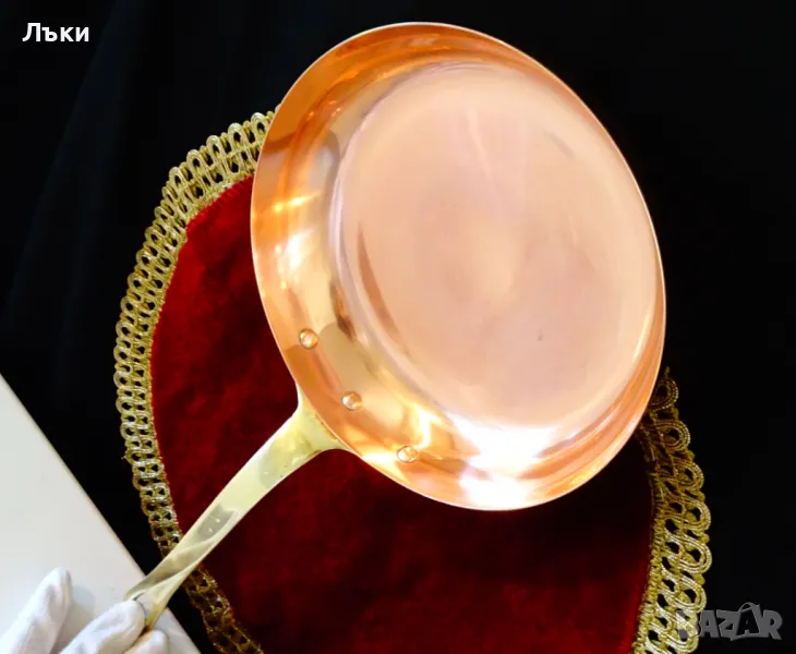 Меден тиган,чиста червена мед 680 гр. , снимка 1