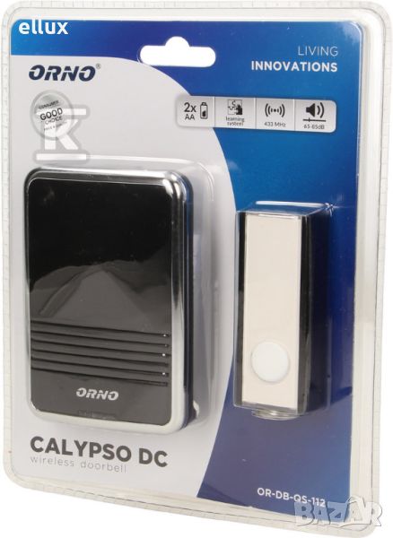 Безжичен звънец ORNO CALYPSO DC  OR-DB-QS-112 / 32 мелодии, снимка 1