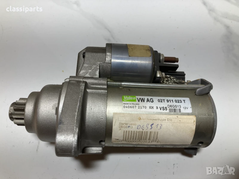 Стартер Valeo Ауди А3, Сеат Ибиза, Алтеа, Кордоба, Толедо, Шкода Октавия, Фолксваген Голф 5, Джета.., снимка 1