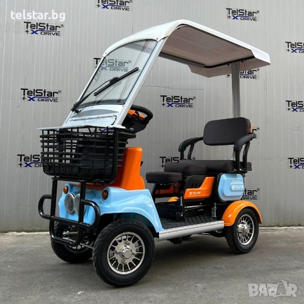 Електрическа четириколка Luxor 1500W 23Ah триместна с покрив Нов модел 2025, снимка 1