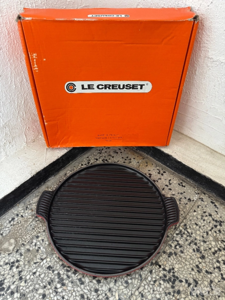 Професионален Чугунен Грил Тиган Le Creuset Cast Iron Ribbed Bistro Griddle 32 cm, Емайлиран!, снимка 1