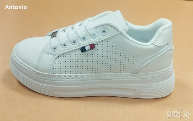 Дамски маратонки-кецове 2785 в бяло, снимка 1