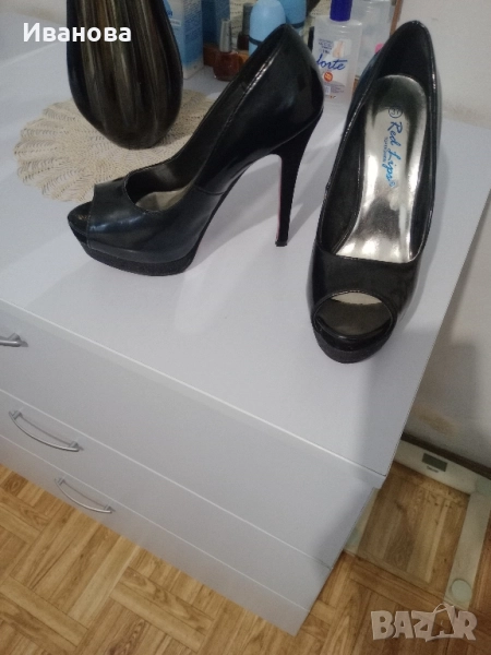 Дамски отворени обувки на висок ток, снимка 1